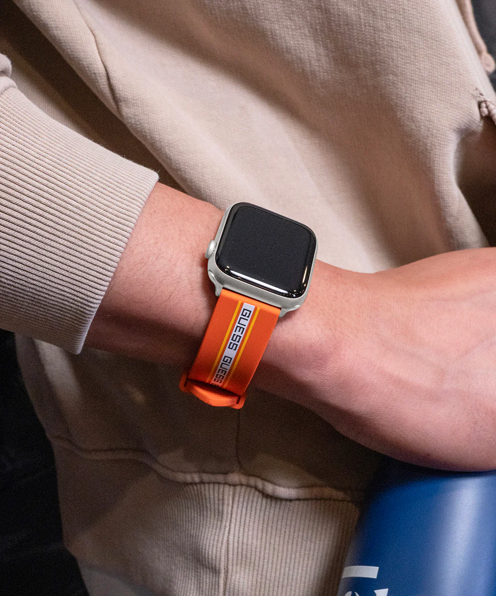 GUESS Logo Silicone Band for Apple 42-44 mm Watch - Image 5