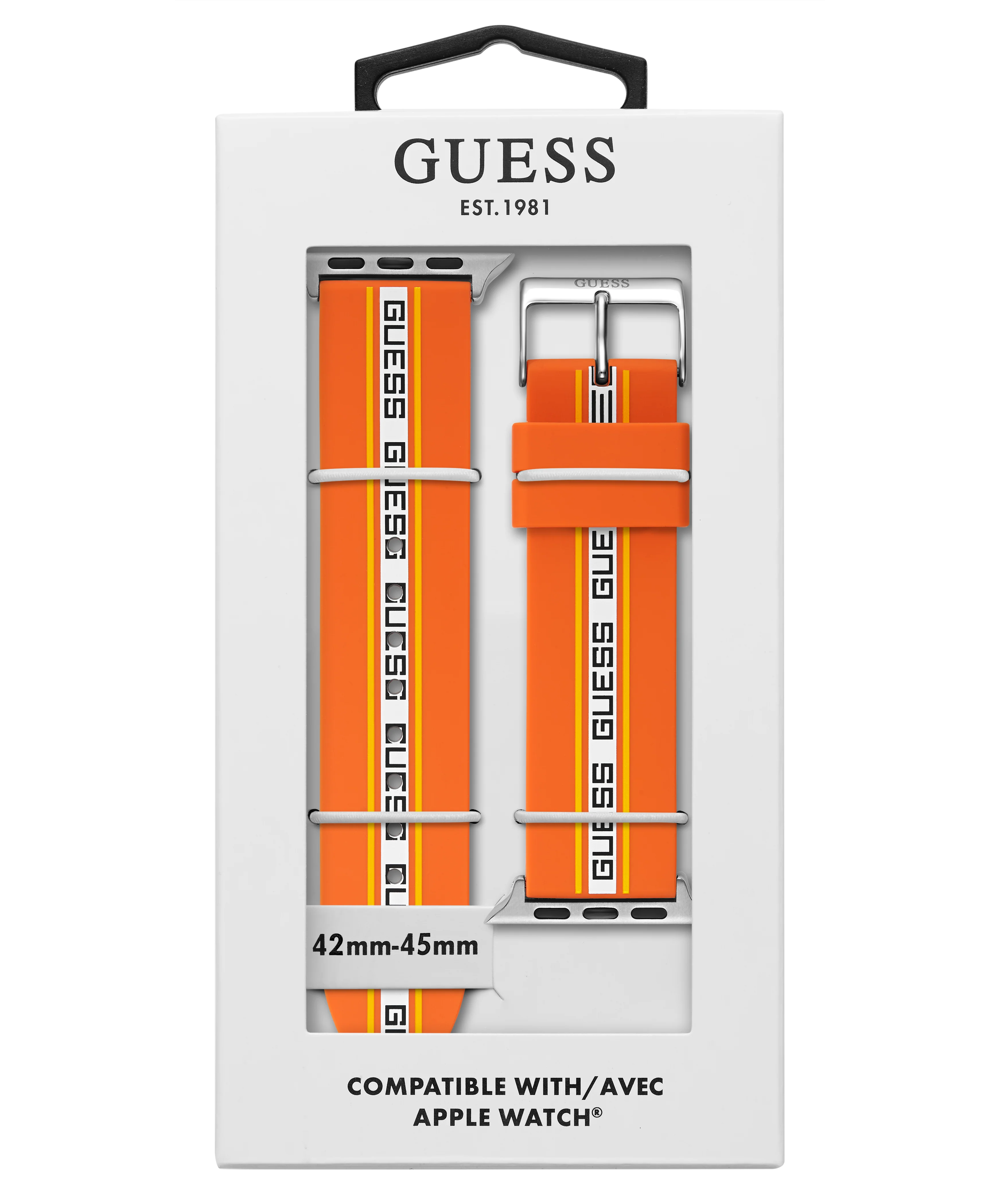 GUESS Logo Silicone Band for Apple 42-44 mm Watch - Image 7