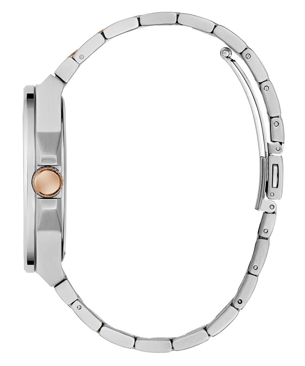 GUESS Mens 2-Tone Silver Tone Analog Watch - Image 6