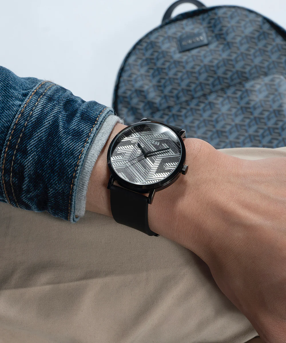 GUESS Mens Black Analog Watch - Image 5