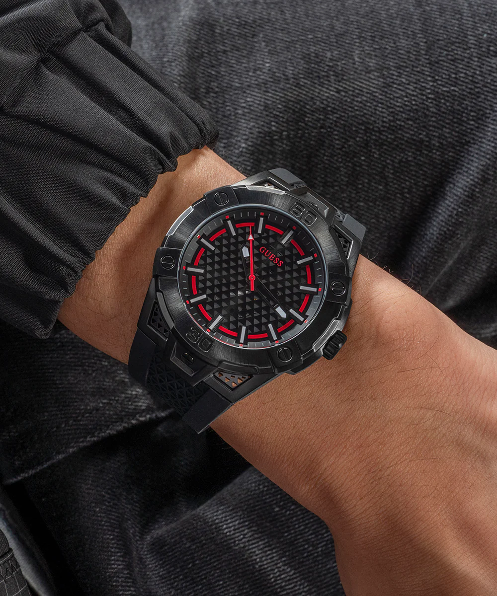 GUESS Mens Black Analog Watch - Image 4