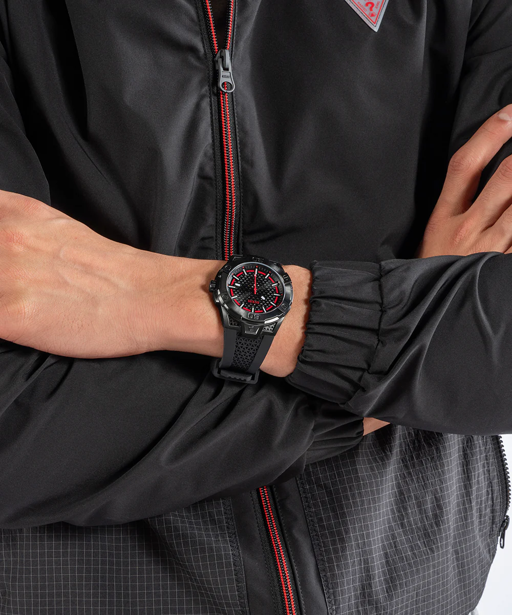 GUESS Mens Black Analog Watch - Image 7