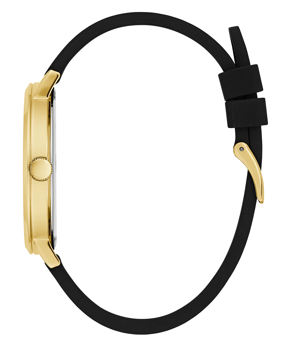 GUESS Mens Black Gold Tone Analog Watch - Image 9