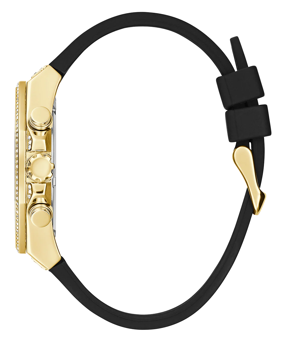 GUESS Mens Black Gold Tone Multi-function Watch - Image 4