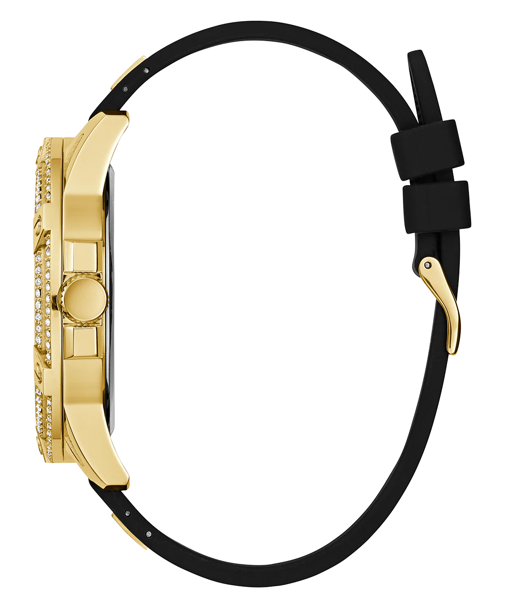 GUESS Mens Black Gold Tone Multi-function Watch - Image 5