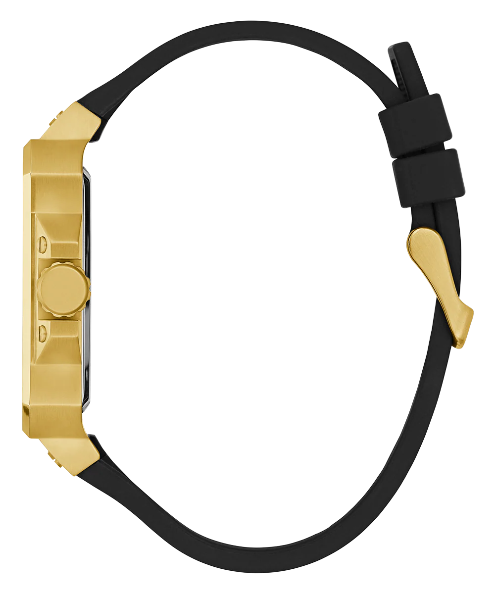 GUESS Mens Black Gold Tone Multi-function Watch - Image 8