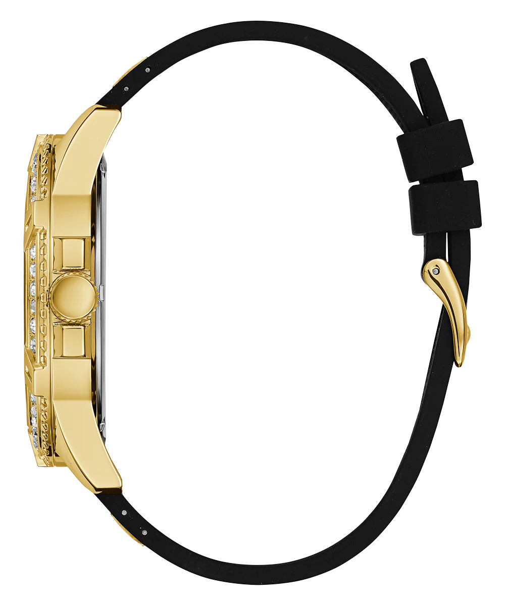 GUESS Mens Black Gold Tone Multi-function Watch - Image 7