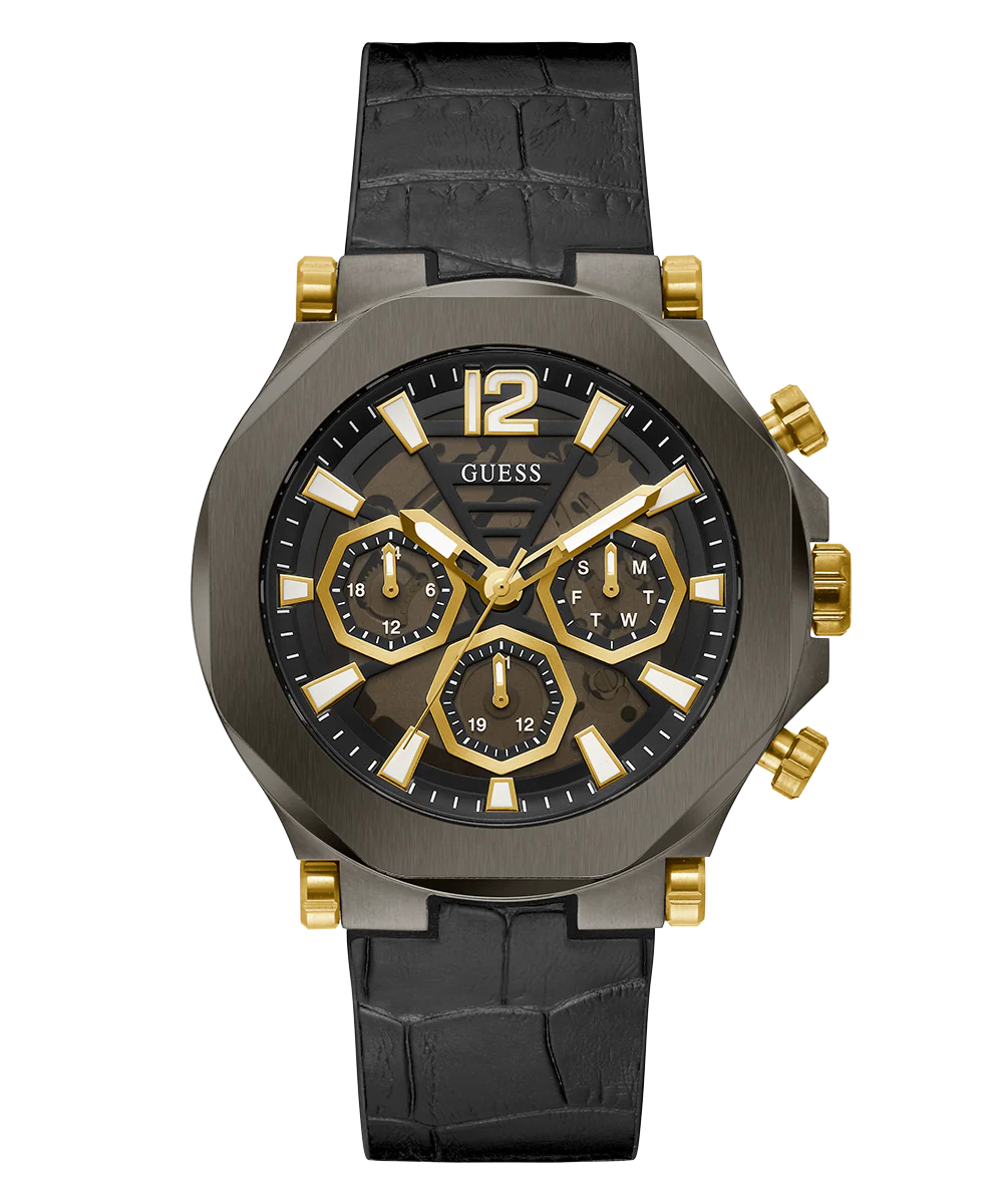 GUESS Mens Black Gunmetal Multi-function Watch - Image 3