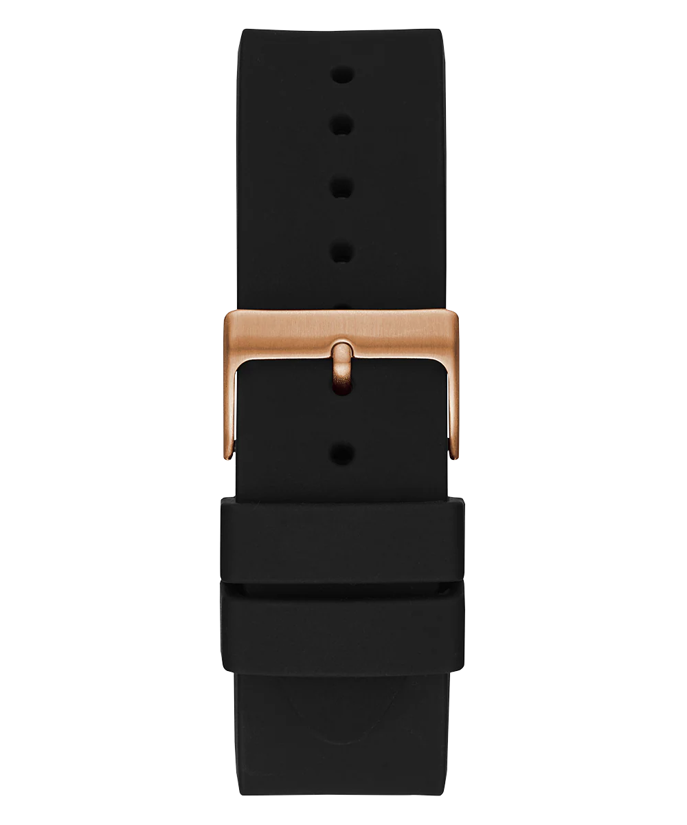 GUESS Mens Black Rose Gold Tone Chronograph Watch - Image 6