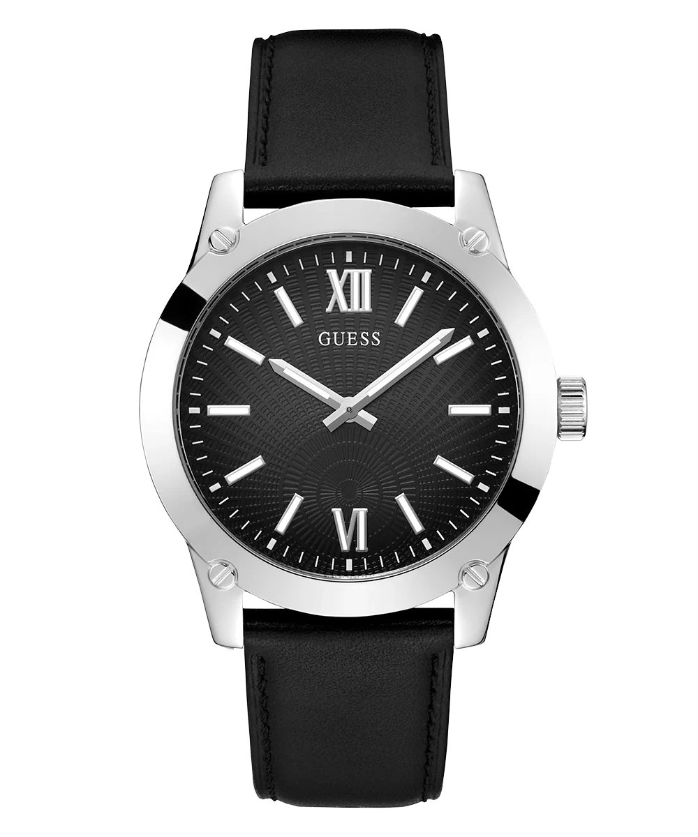 GUESS Mens Black Silver Analog Watch - Image 5