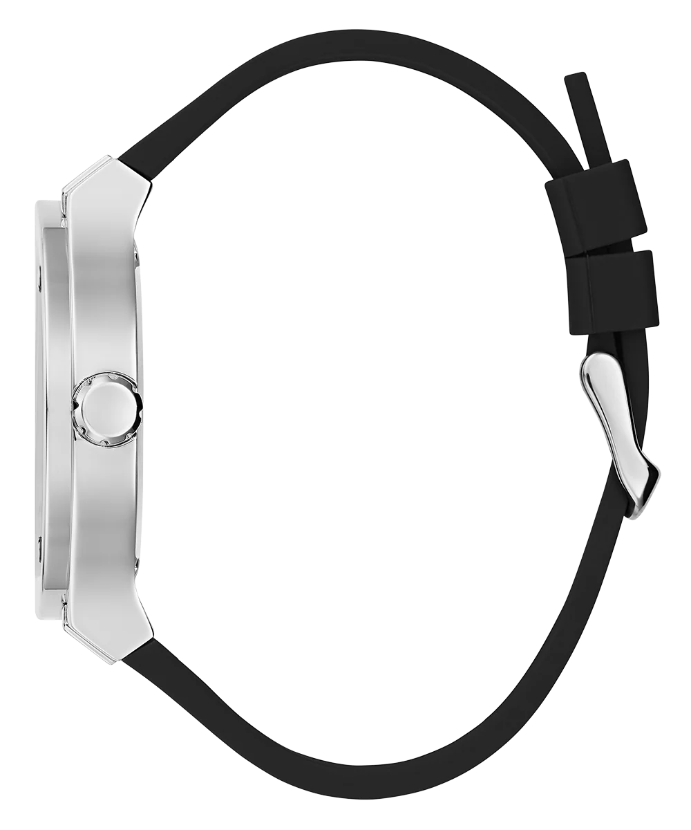 GUESS Mens Black Silver Tone Multi-function Watch - Image 8