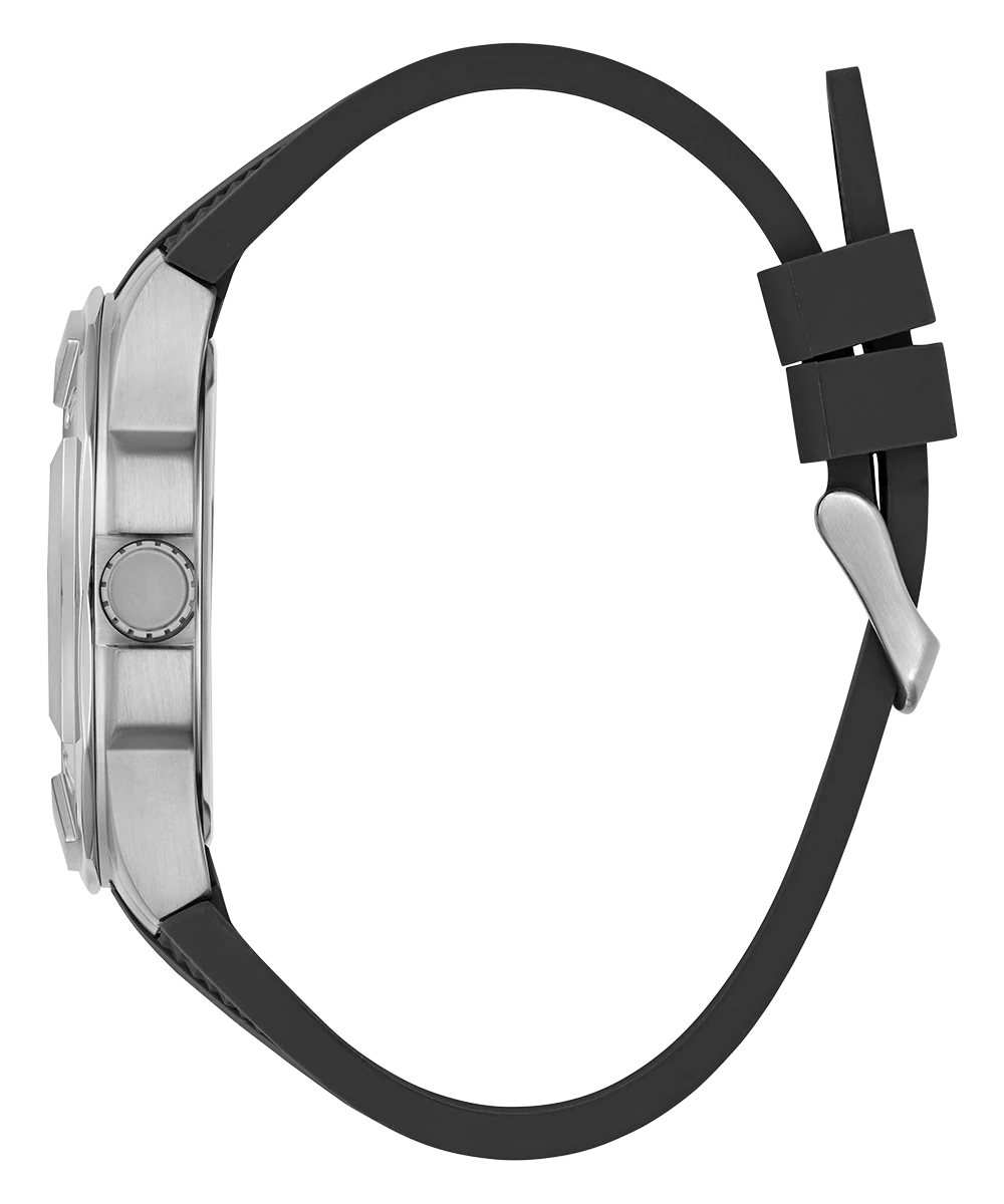 GUESS Mens Black Silver Tone Multi-function Watch - Image 8