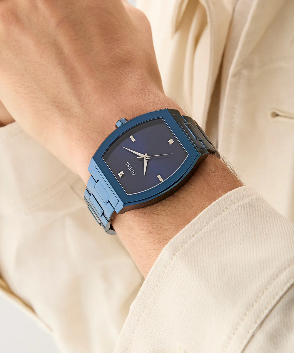 GUESS Mens Blue Analog Watch - Image 4