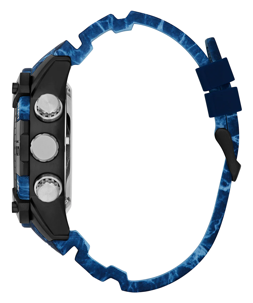 GUESS Mens Blue Black Digital Watch - Image 5