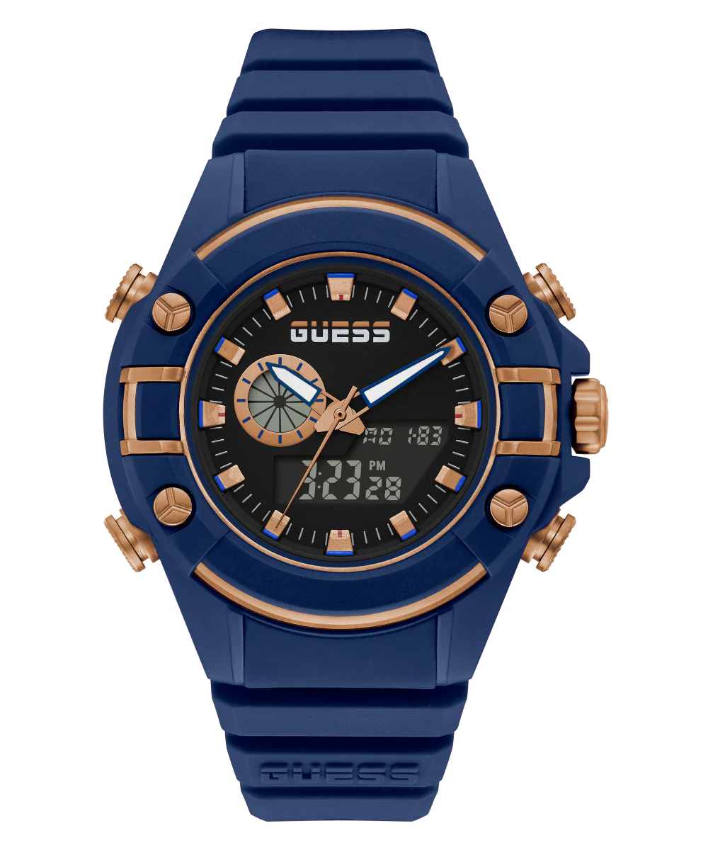 GUESS Mens Blue Digital Watch - Image 3