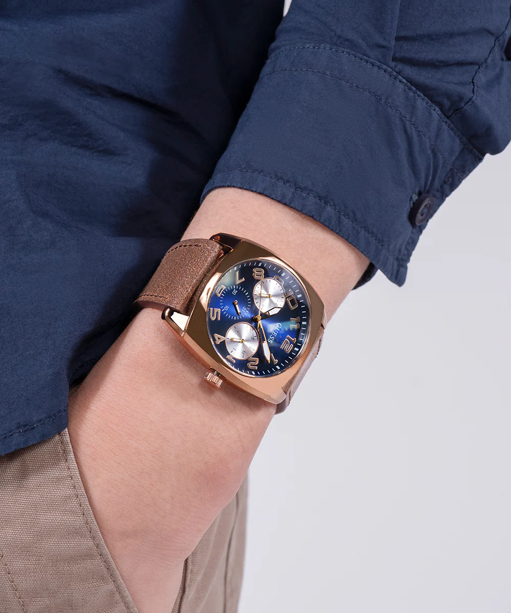 GUESS Mens Brown Coffee Multi-function Watch - Image 5