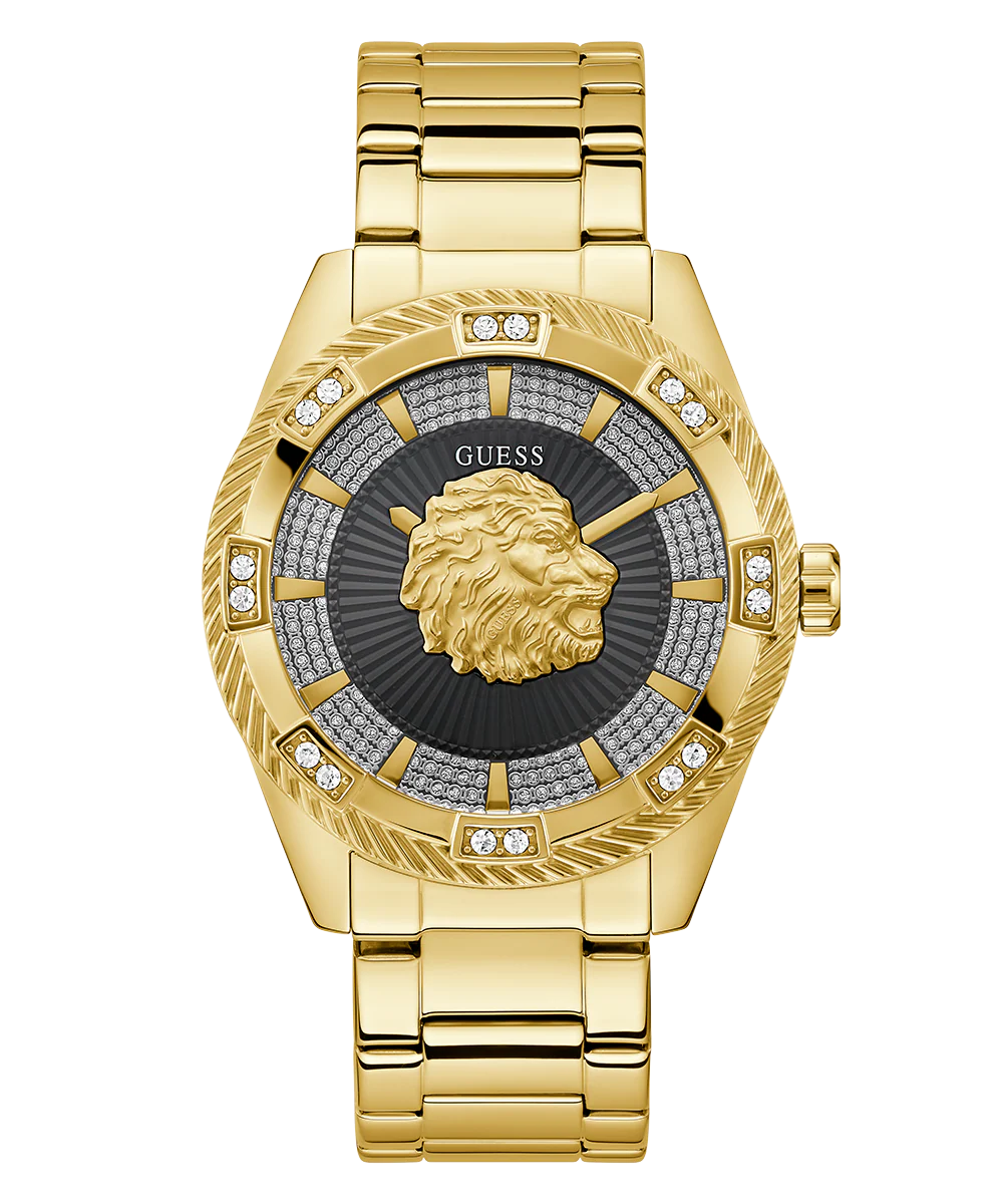 GUESS Mens Gold Tone Analog Watch - Image 5