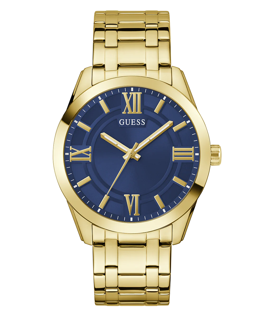 GUESS Mens Gold Tone Analog Watch - Image 5