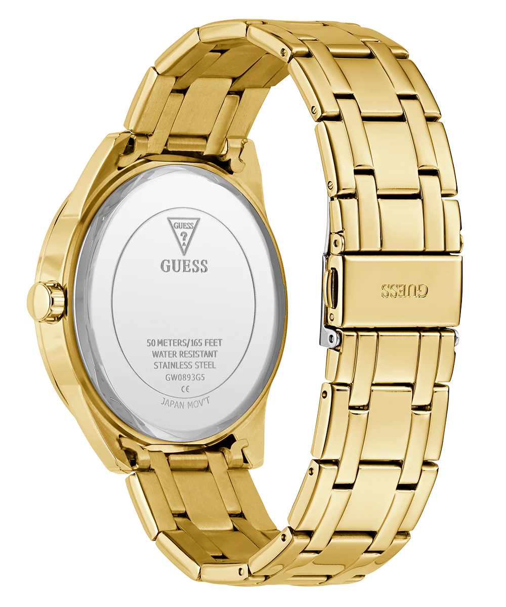 GUESS Mens Gold Tone Analog Watch - Image 8