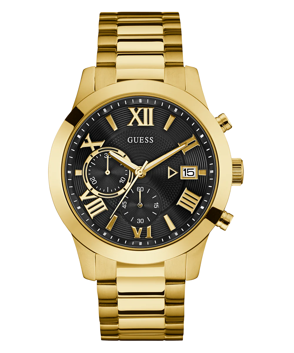 GUESS Mens Gold Tone Chronograph Watch - Image 4