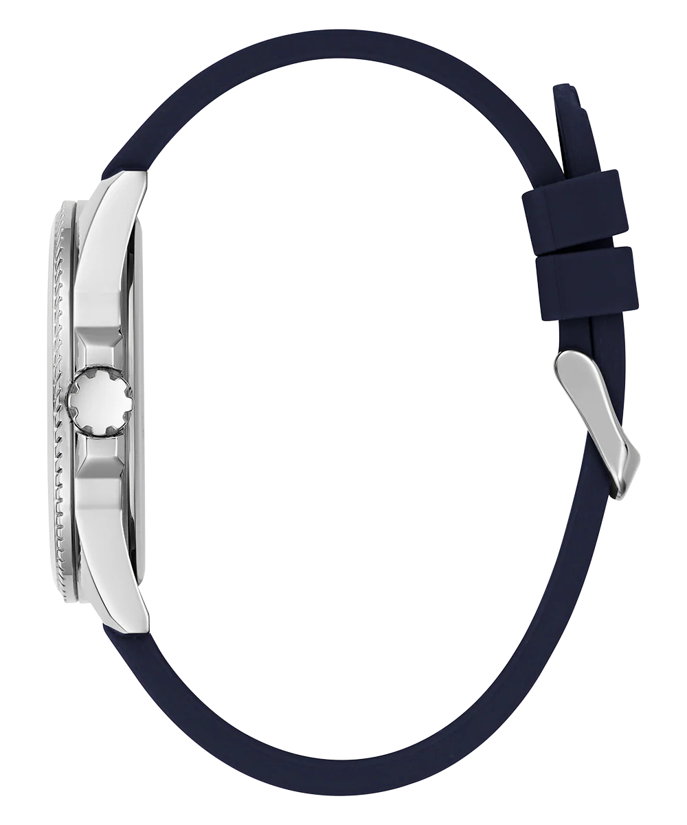 GUESS Mens Navy Silver Tone Analog Watch - Image 8