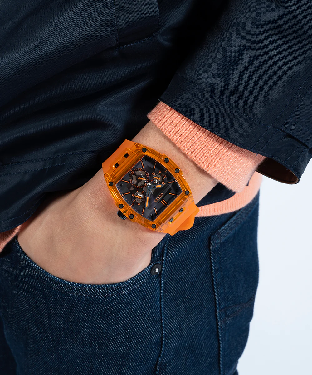 GUESS Mens Orange Multi-function Watch - Image 3