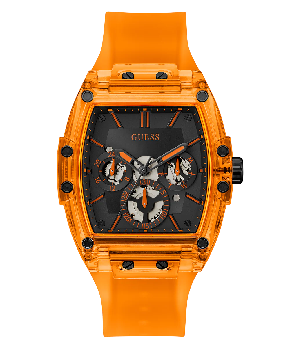 GUESS Mens Orange Multi-function Watch - Image 4