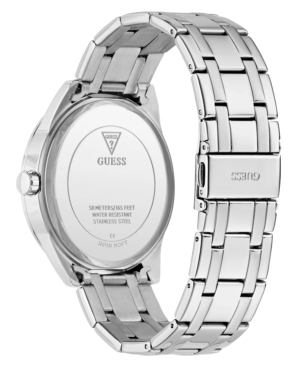 GUESS Mens Silver Tone Analog Watch Gift Set - Image 6