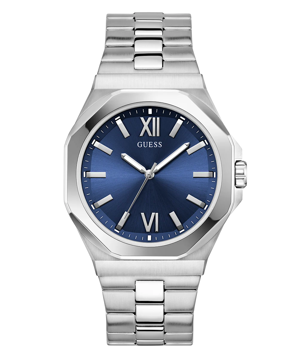 GUESS Mens Silver Tone Analog Watch - Image 6