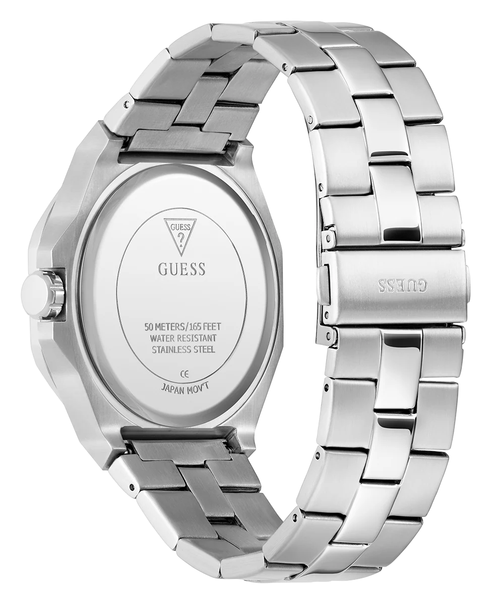 GUESS Mens Silver Tone Analog Watch - Image 9