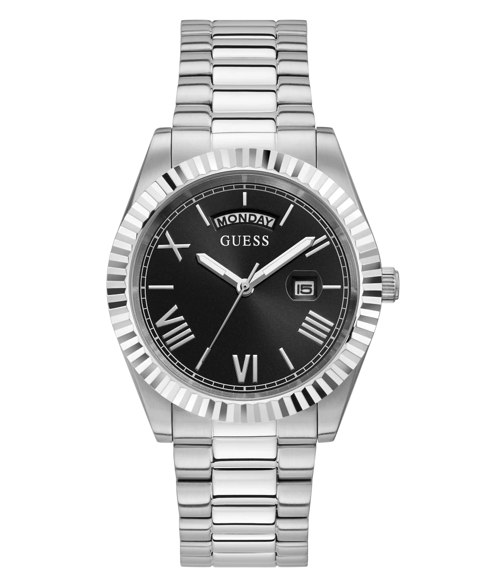 GUESS Mens Silver Tone Day/Date Watch - Image 3