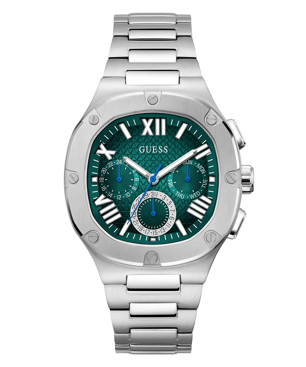 GUESS Mens Silver Tone Multi-function Watch - Image 4