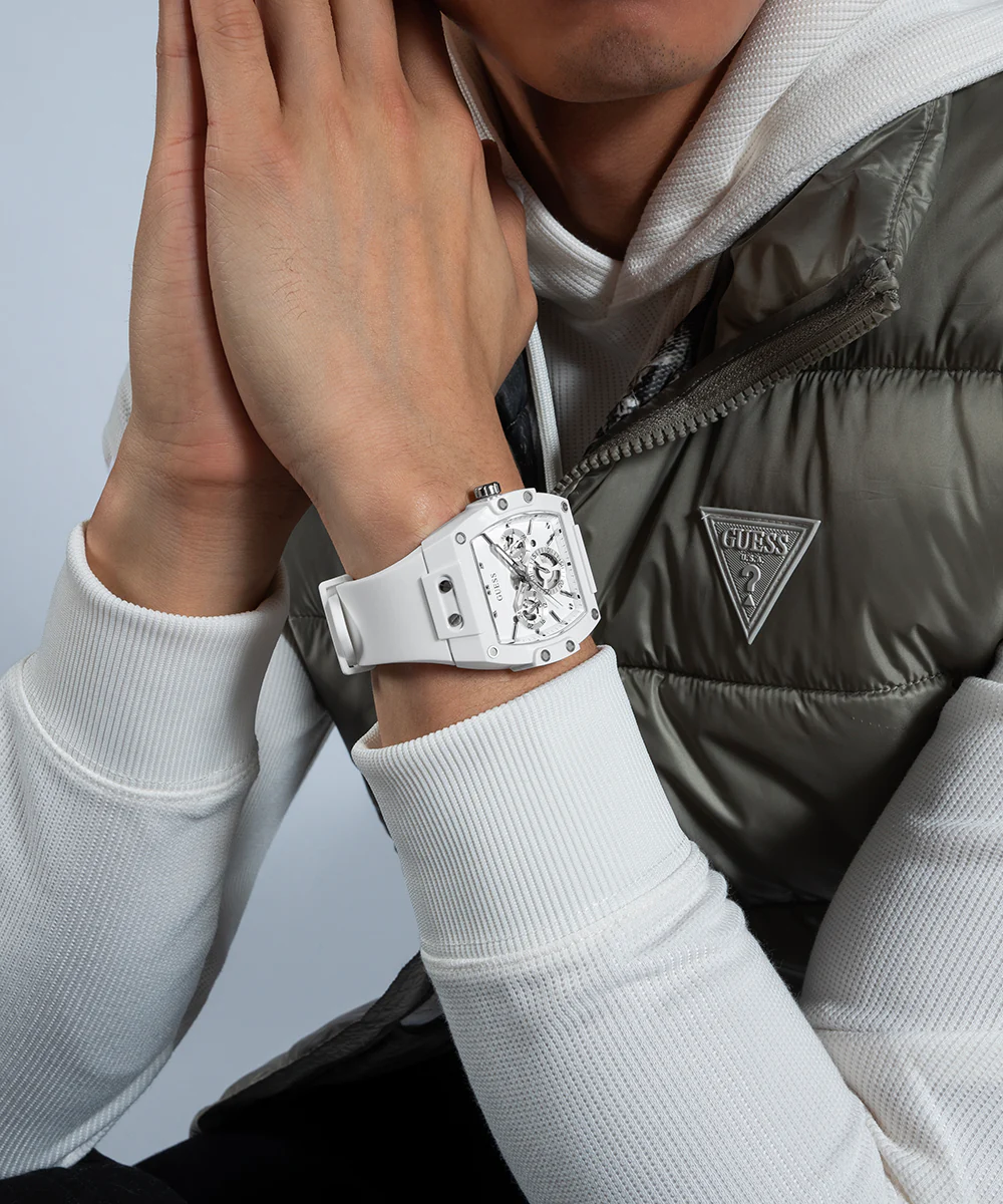 GUESS Mens White Multi-function Watch - Image 4