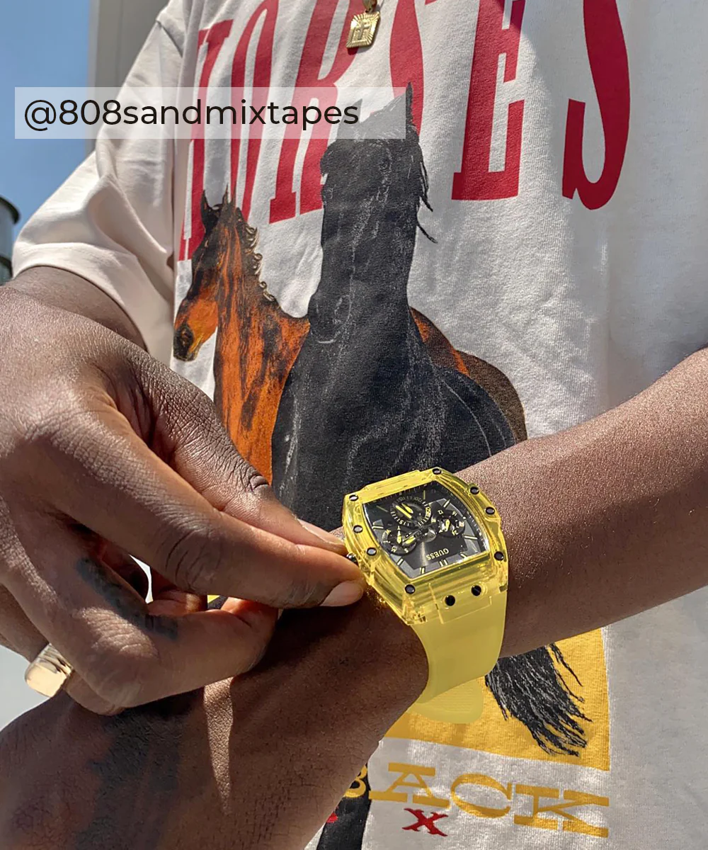 GUESS Mens Yellow Multi-function Watch - Image 4