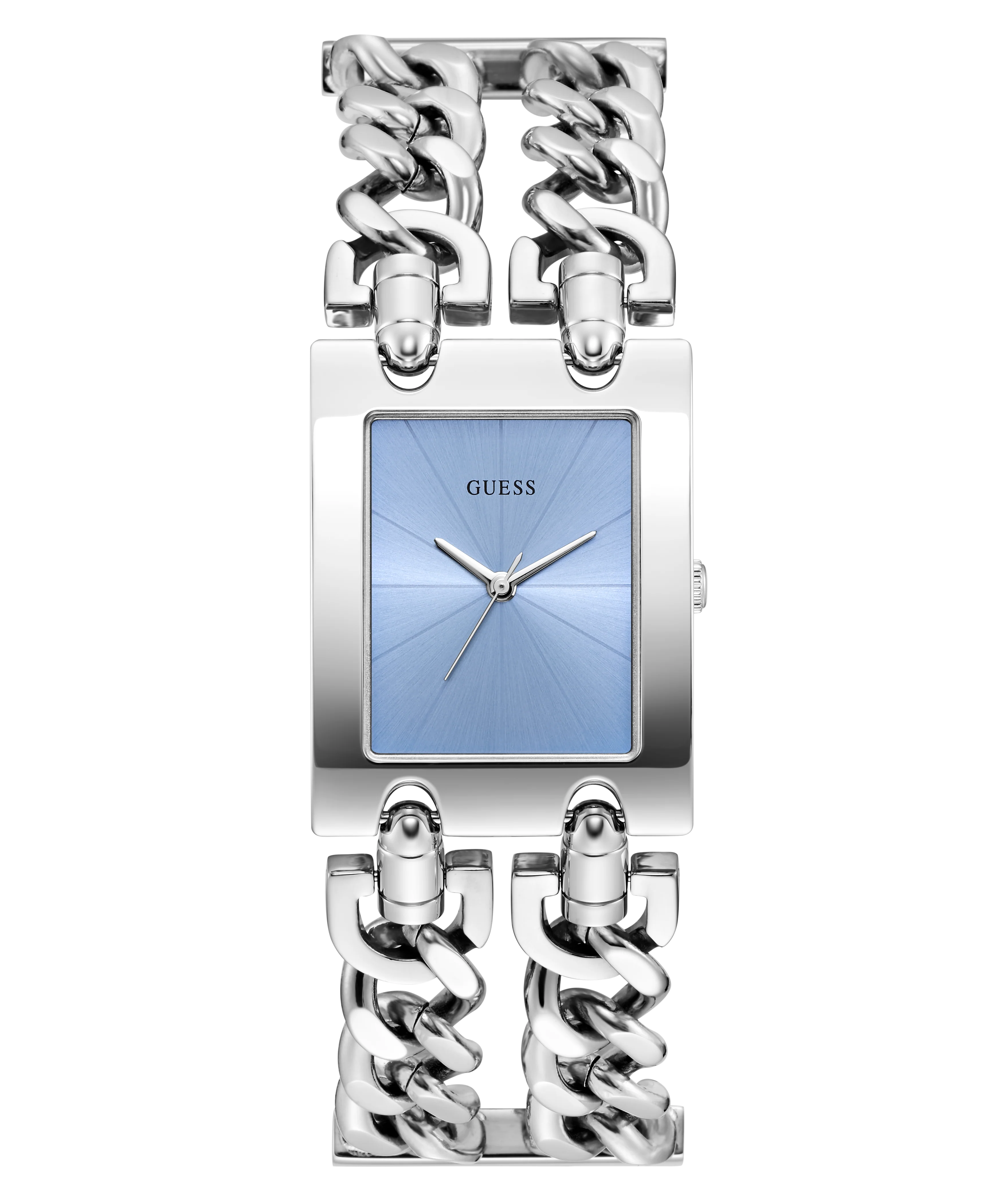 GUESS Mod Heavy Metal Ladies Silver Tone Analog Watch - Image 6