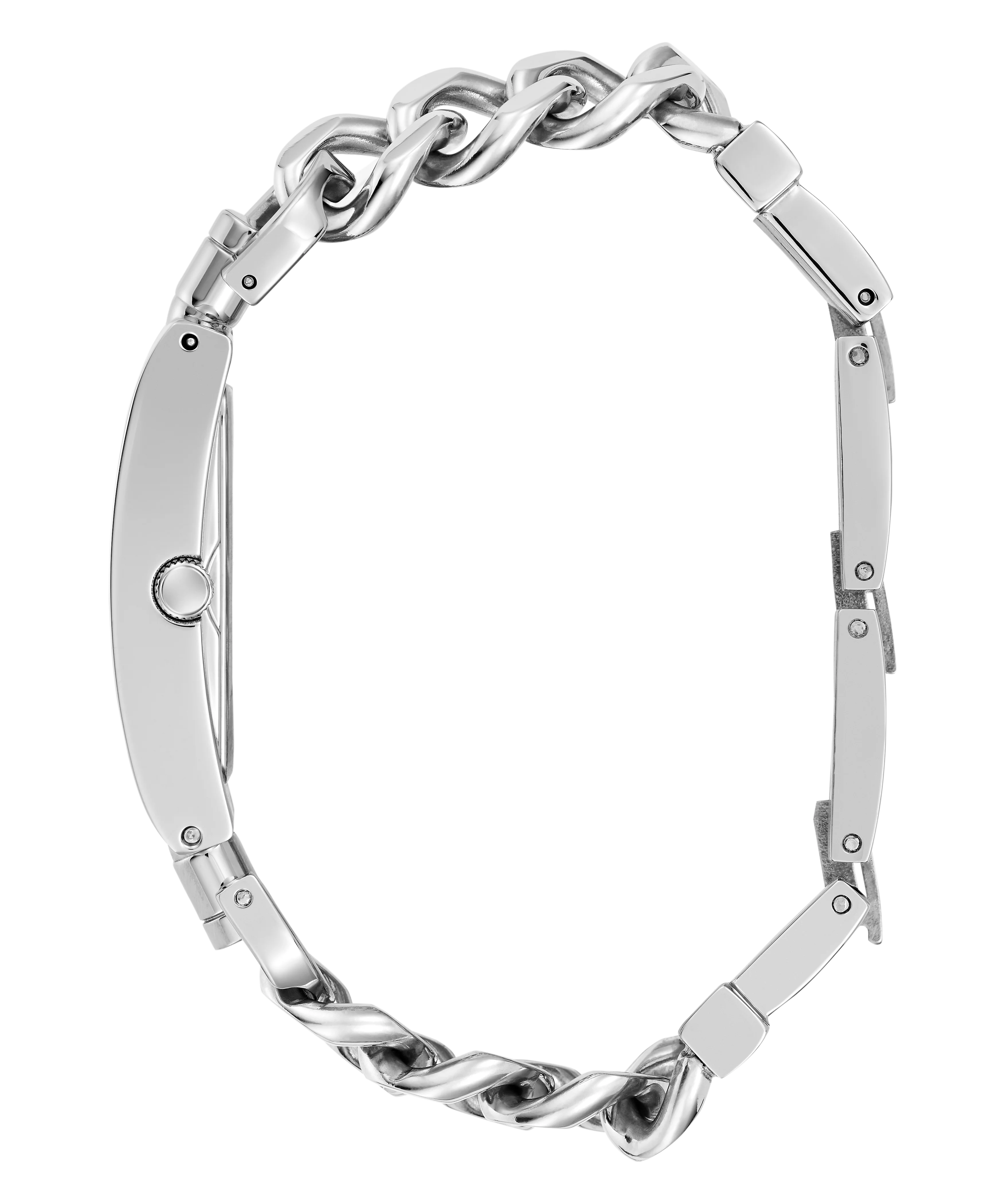 GUESS Mod Heavy Metal Ladies Silver Tone Analog Watch - Image 8