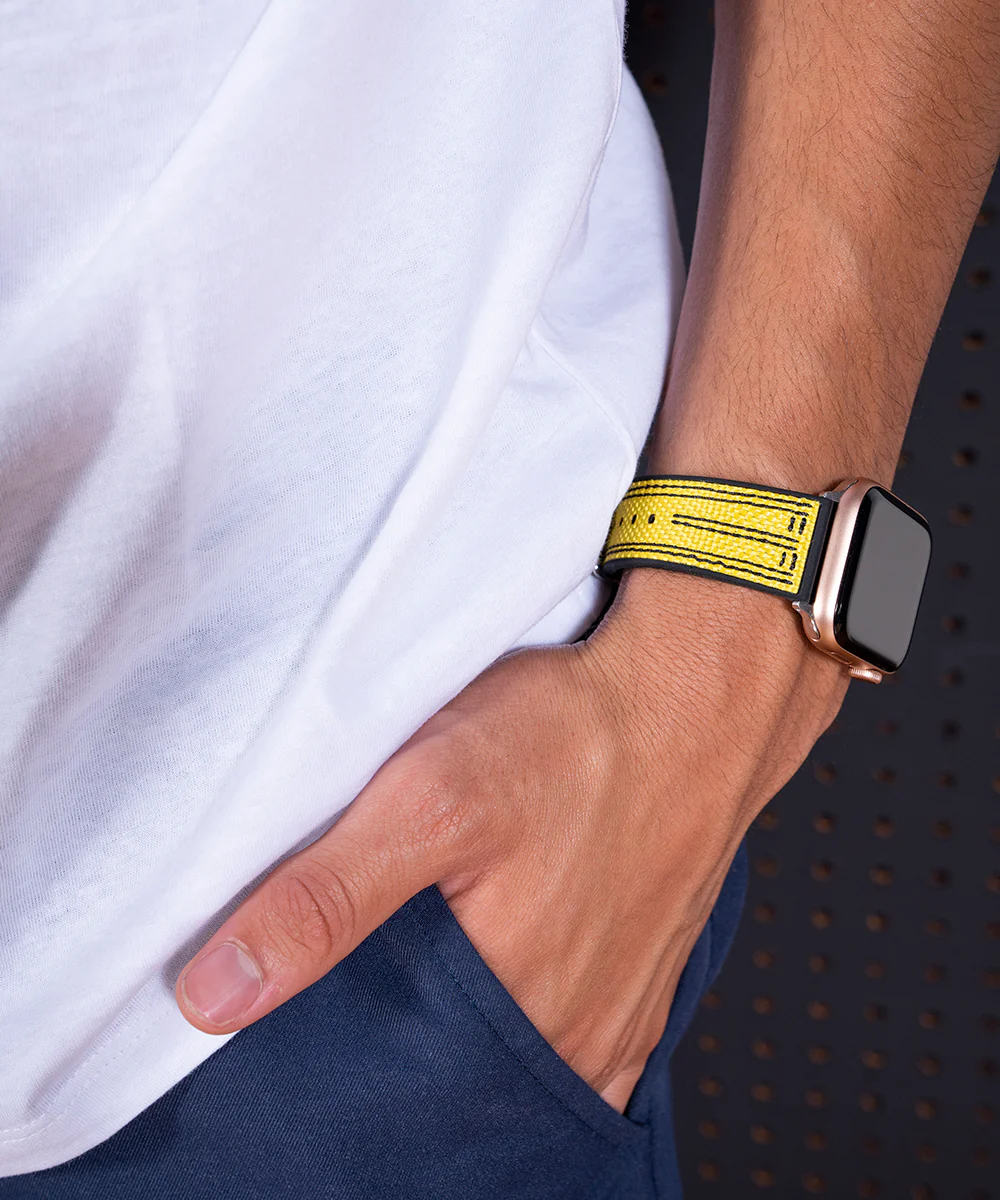 GUESS Nylon on Silicone Band for Apple 42-44 mm Watch - Image 5